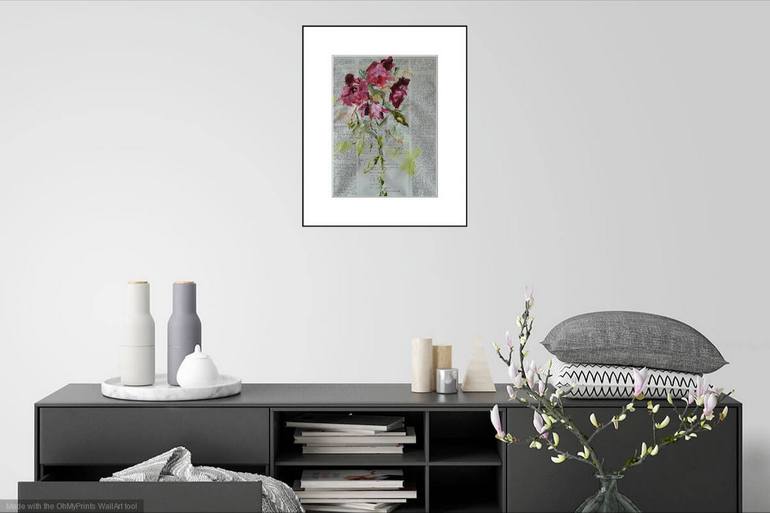 Original Abstract Floral Painting by Karin Goeppert