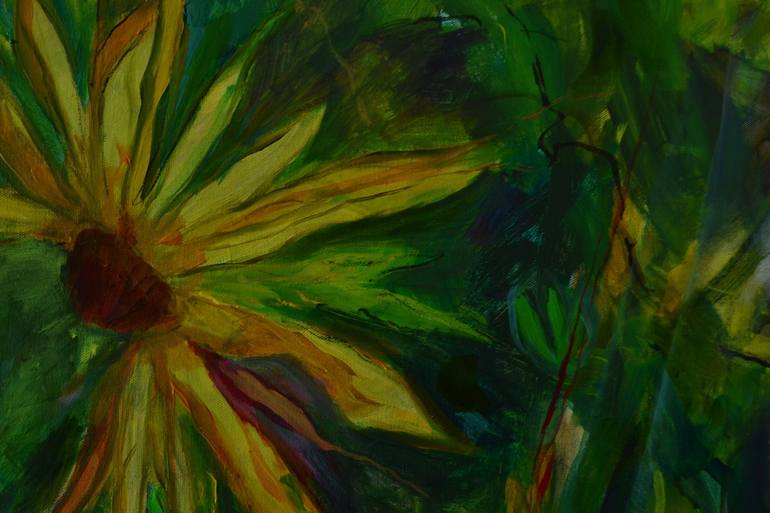 Original Abstract Floral Painting by Karin Goeppert