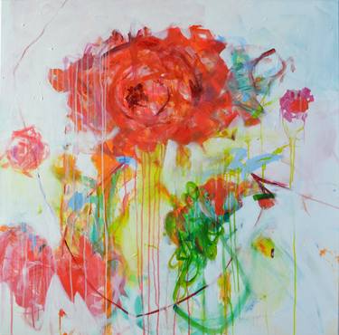 Original Abstract Floral Paintings by Karin Goeppert