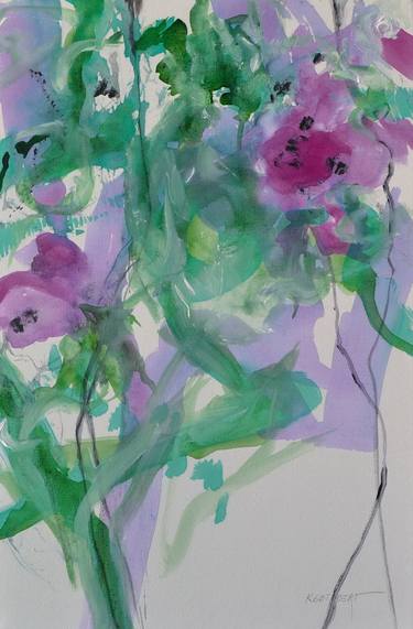 Original Abstract Expressionism Floral Paintings by Karin Goeppert