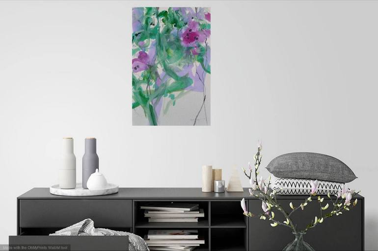 Original Abstract Expressionism Floral Painting by Karin Goeppert