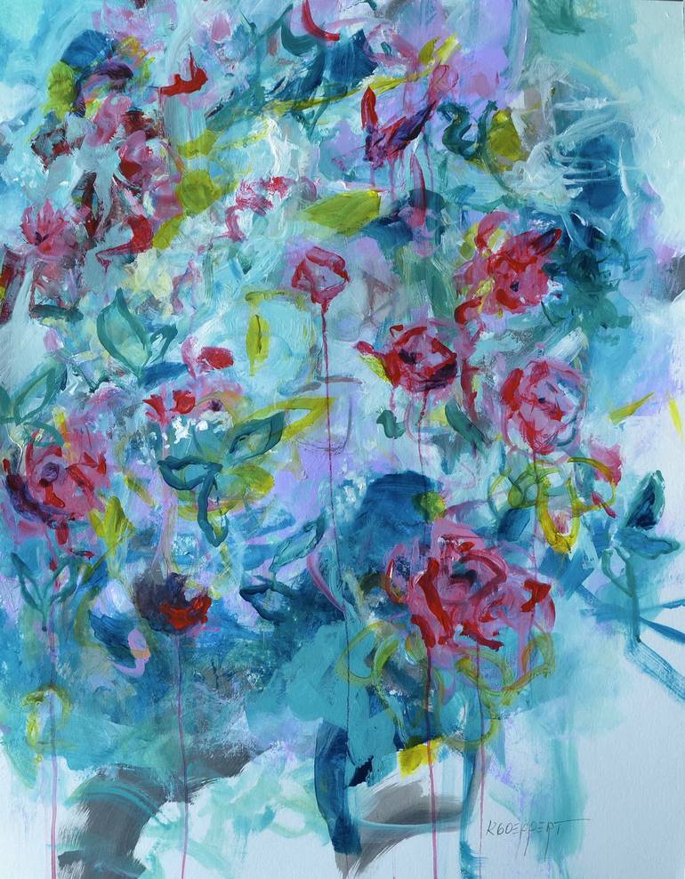 Wallflower Painting by Karin Goeppert | Saatchi Art