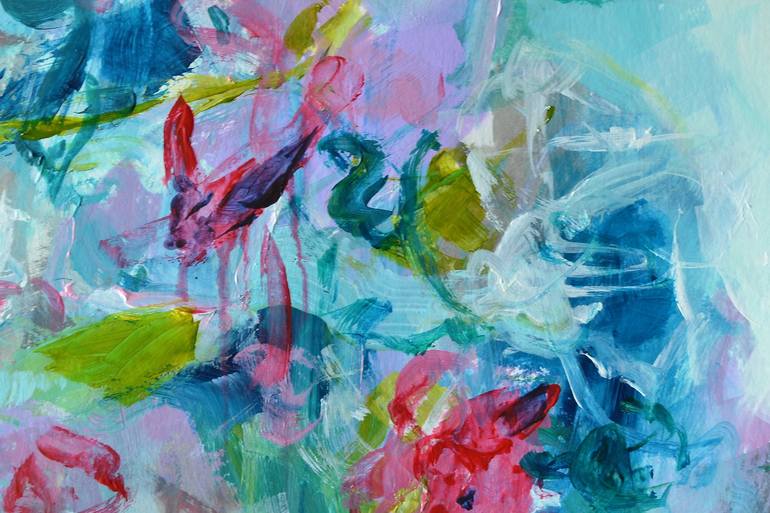 Original Expressionism Floral Painting by Karin Goeppert