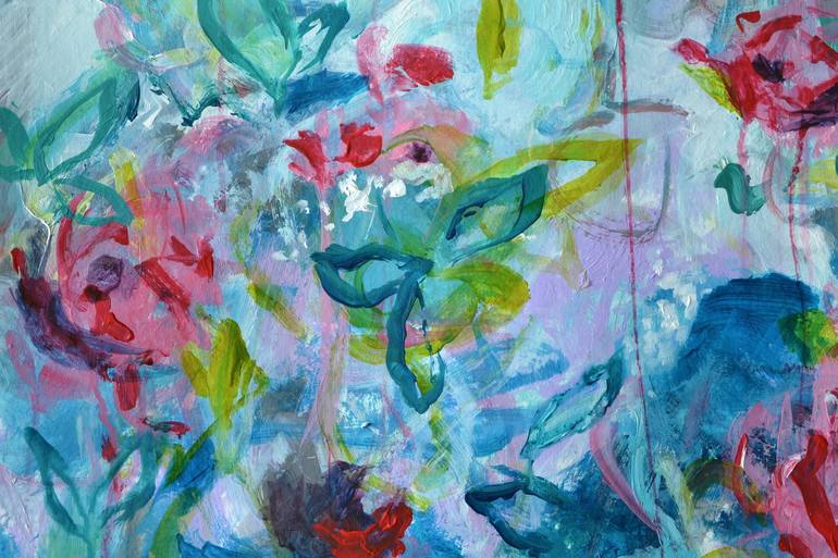 Original Expressionism Floral Painting by Karin Goeppert