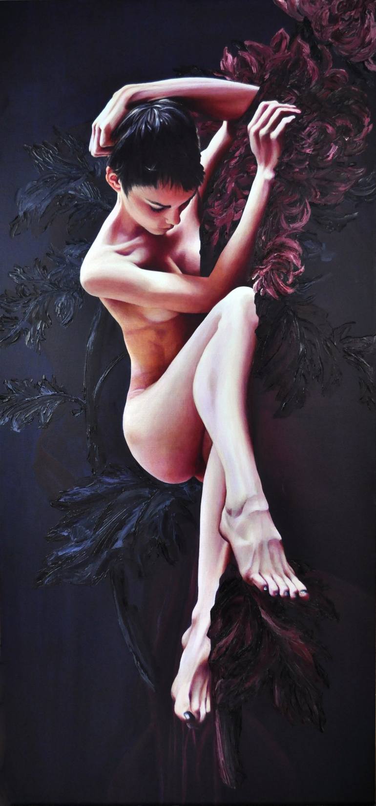 Original Expressionism Nude Painting by Victoria Selbach