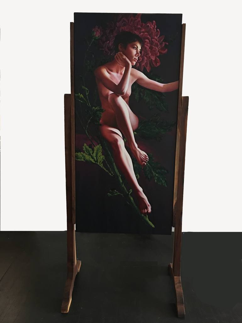 Original Expressionism Nude Painting by Victoria Selbach