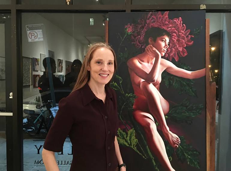 Original Expressionism Nude Painting by Victoria Selbach