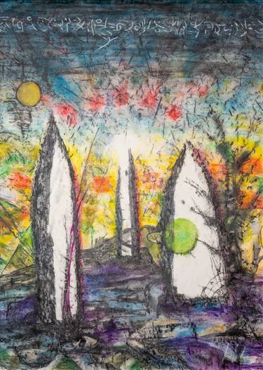Original Abstract Expressionism Abstract Painting by Freifrank Fischer