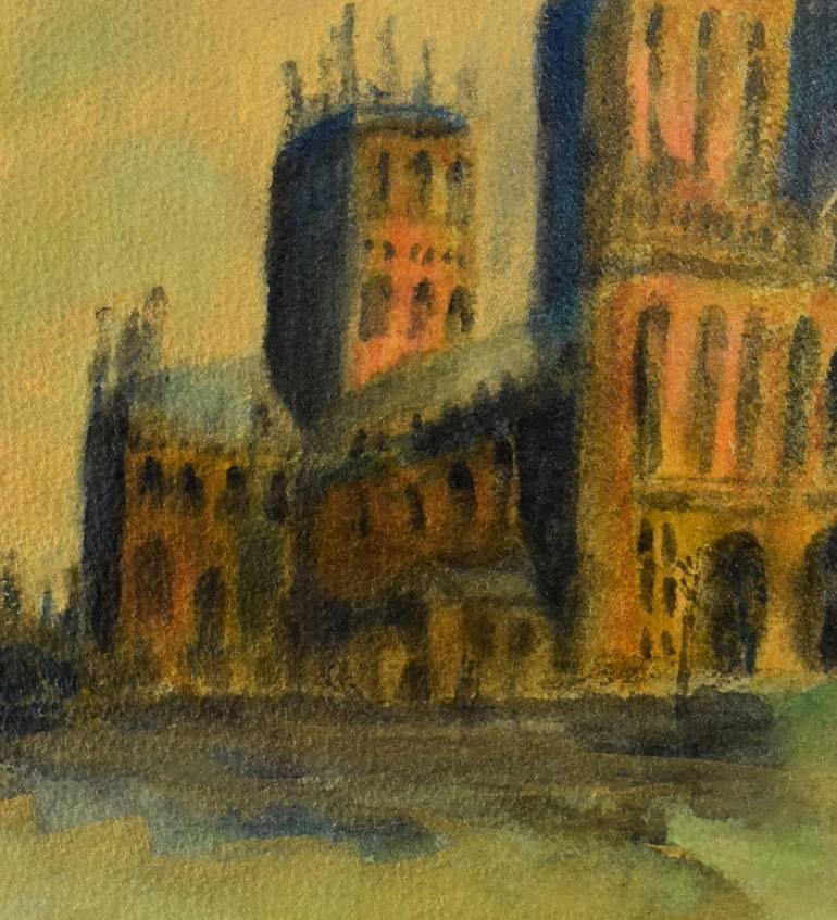 Original Impressionism Architecture Painting by Kelly Hutchinson