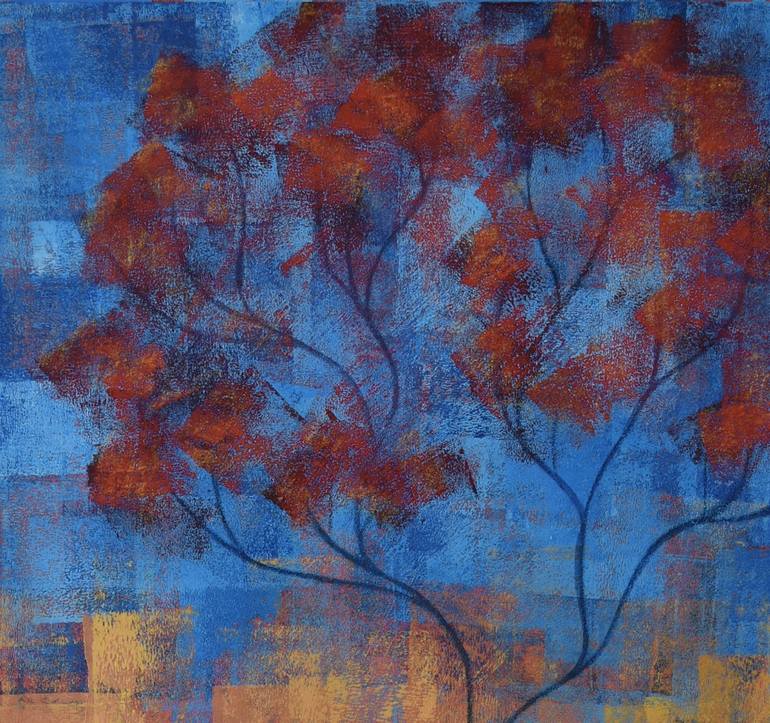 Original Expressionism Tree Painting by Kelly Hutchinson