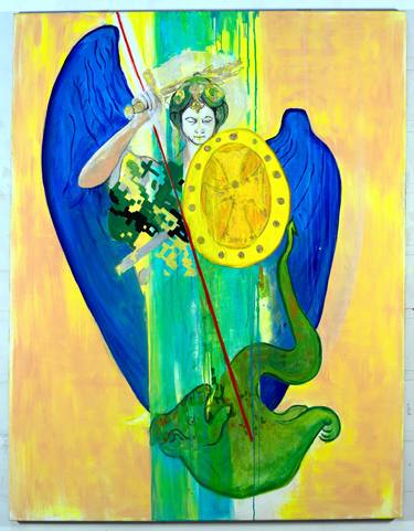 Original Figurative Religion Paintings by Agnès Bompy