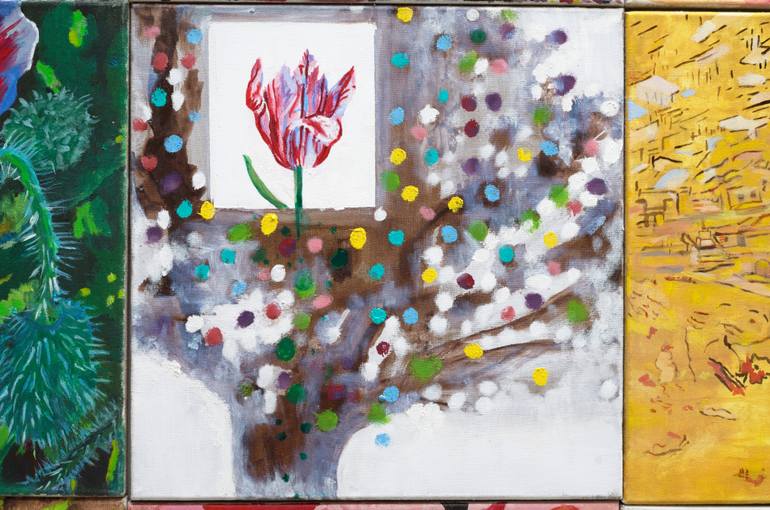 Original Conceptual Nature Painting by Agnès Bompy