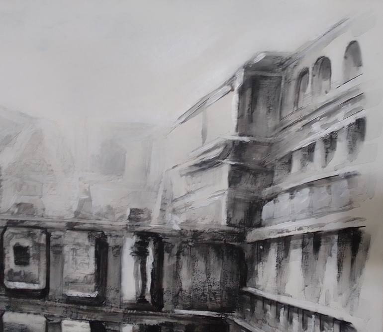 Original Figurative Architecture Painting by Jessica GONPRA