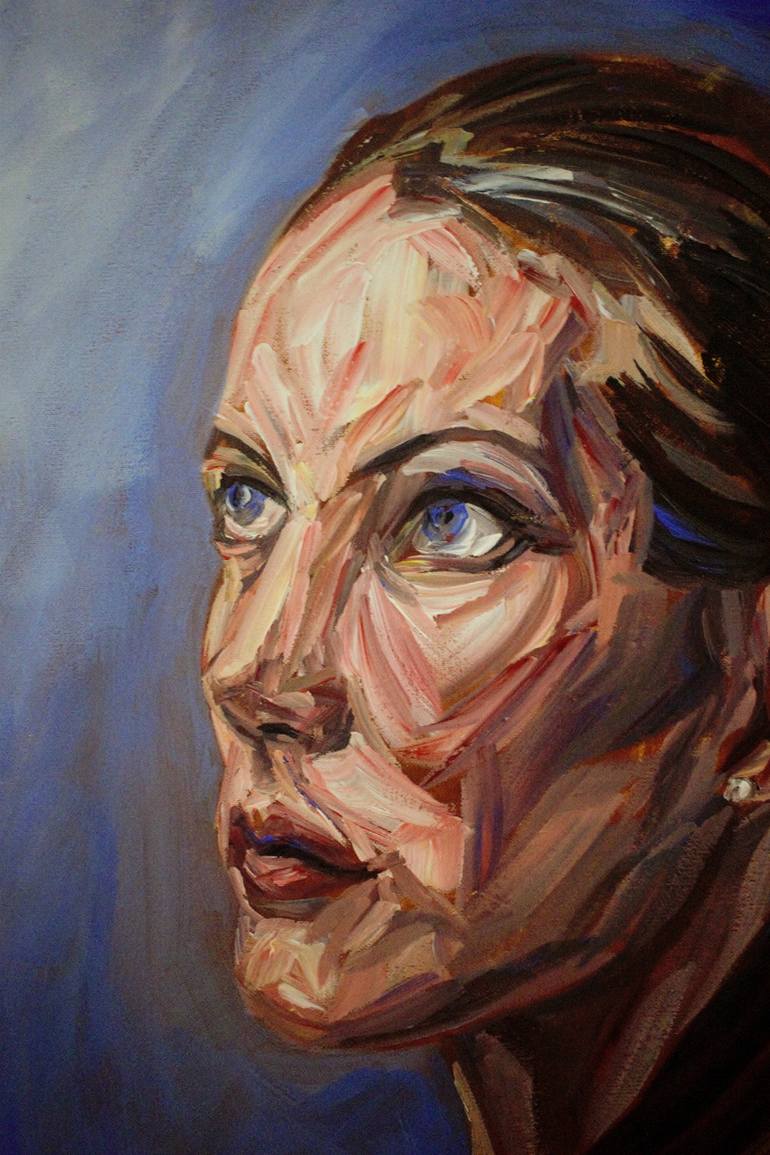 Original Impressionism Portrait Painting by Jessica GONPRA