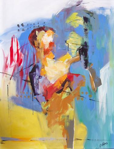 Print of Abstract Expressionism People Paintings by Cindy Holmes
