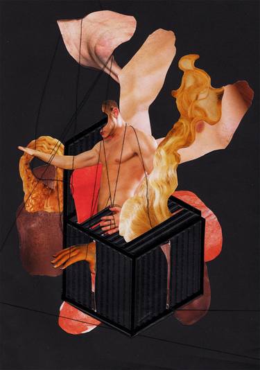 Original Figurative Nude Collage by Mario Lautier Vella