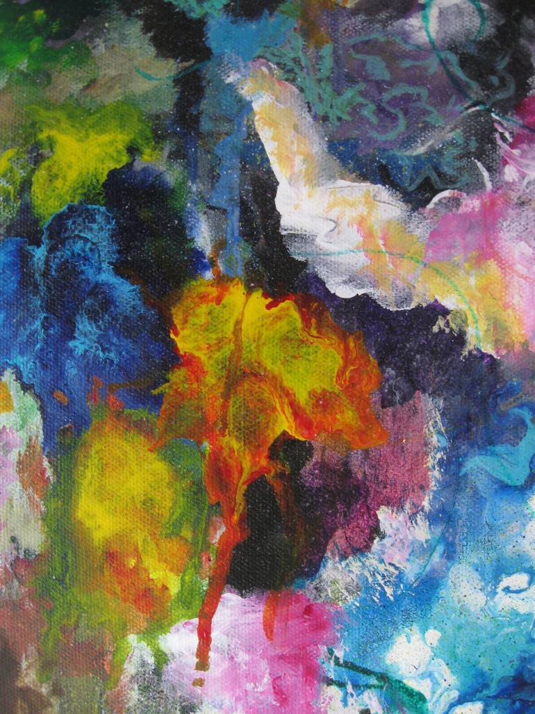 Original Abstract Floral Painting by Laura Mahoney