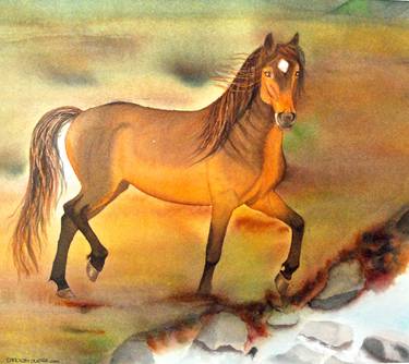 Original Expressionism Horse Paintings by Carolyn Judge