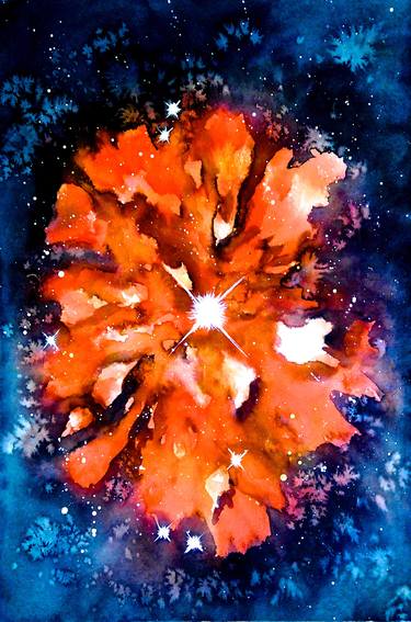 Print of Outer Space Paintings by Carolyn Judge