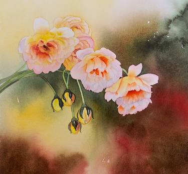 Print of Realism Floral Paintings by Carolyn Judge