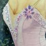 Detail of the embellishments on the bodice