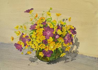 Print of Realism Floral Paintings by Carolyn Judge