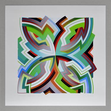 Original Abstract Geometric Printmaking by Chuck Elliott