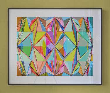 Original Abstract Geometric Printmaking by Chuck Elliott