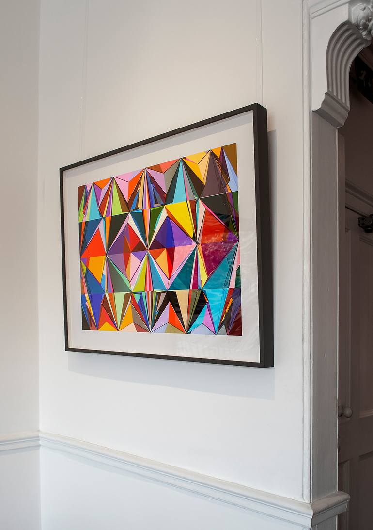 Original Abstract Geometric Printmaking by Chuck Elliott