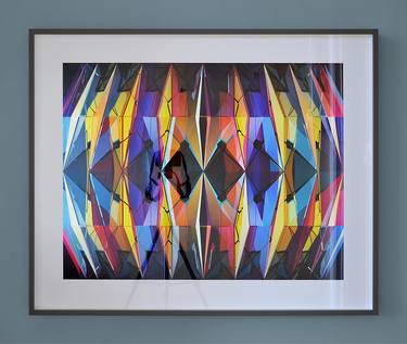 Original Abstract Geometric Printmaking by Chuck Elliott