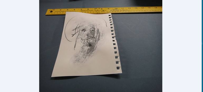 Original Expressionism Religious Drawing by Luc Freymanc