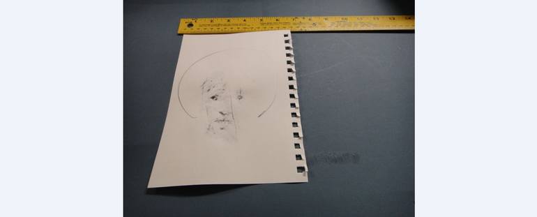 Original Expressionism Religious Drawing by Luc Freymanc