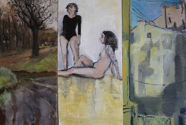 Original Conceptual Cities Painting by Julia Volkomorova