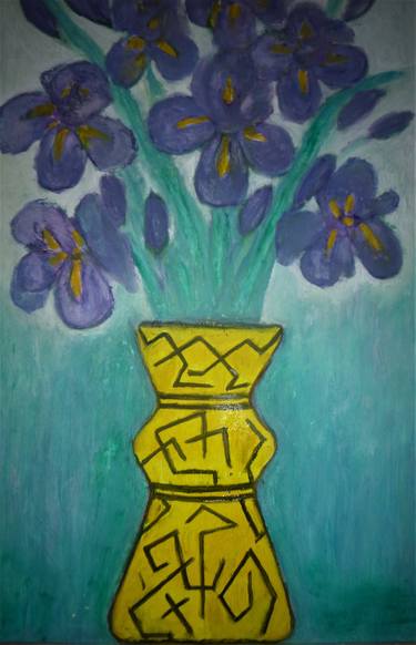 Original Fine Art Floral Painting by Elena Buftea