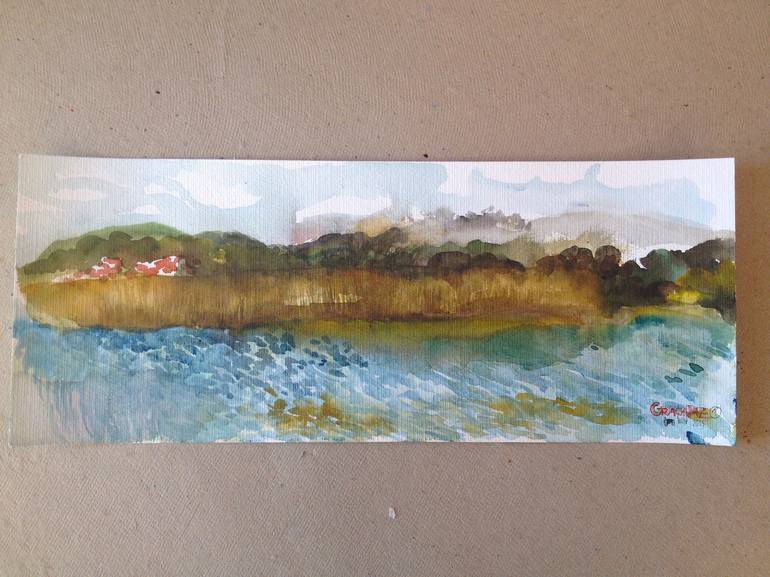 Original Landscape Painting by GraçaPaz Small works on paper