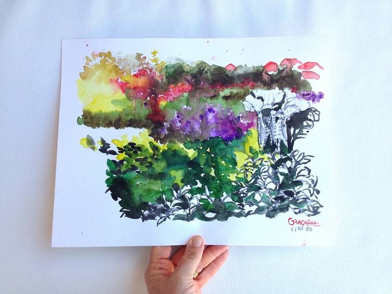 Original Nature Painting by GraçaPaz Small works on paper