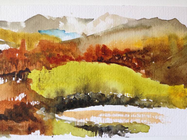 Original Landscape Painting by GraçaPaz Small works on paper