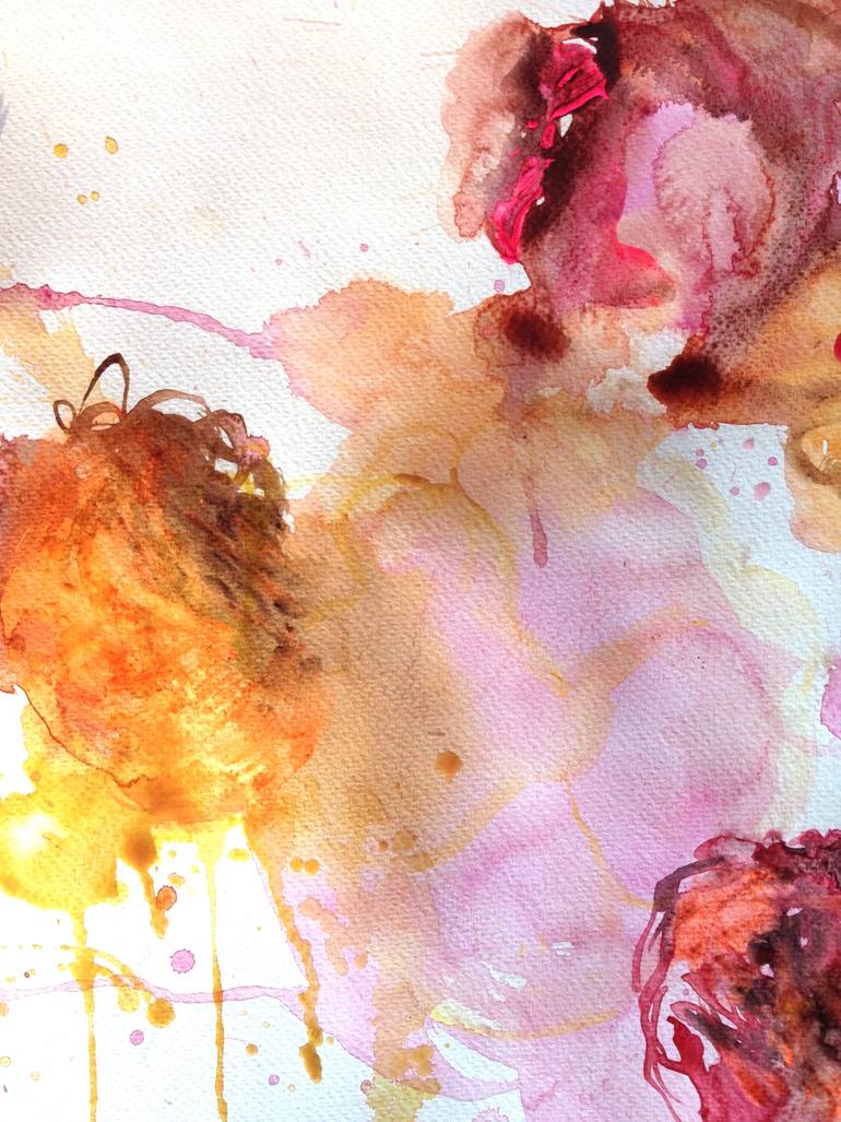 Original Figurative Floral Painting by Graçapaz Small Works On Paper