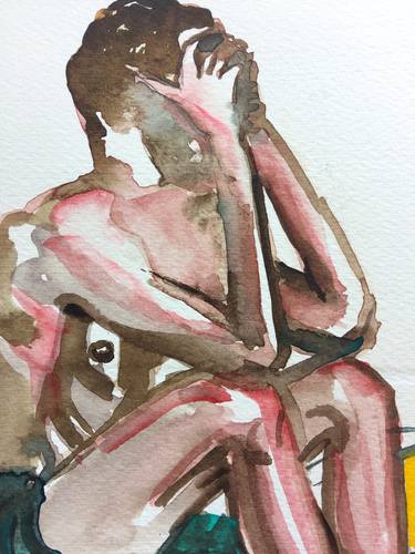 Print of Figurative Portrait Paintings by GraçaPaz Small works on paper
