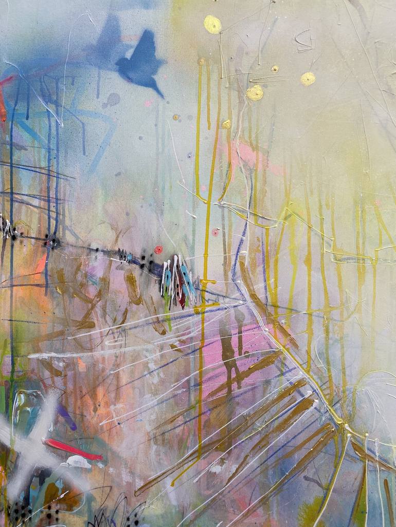 Original Abstract Expressionism Abstract Painting by Beate Garding Schubert