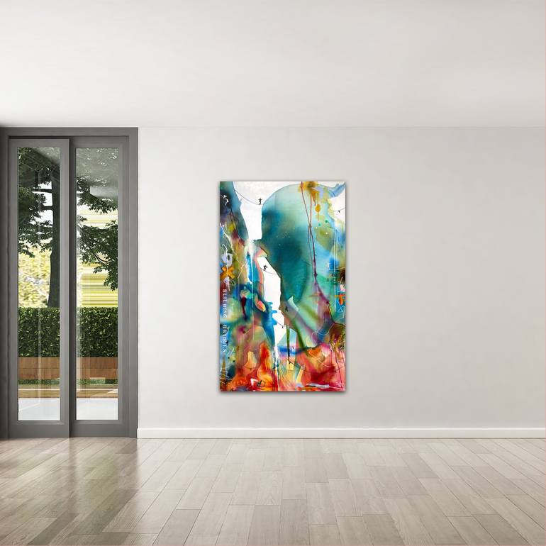 Original Abstract People Painting by Bea Schubert