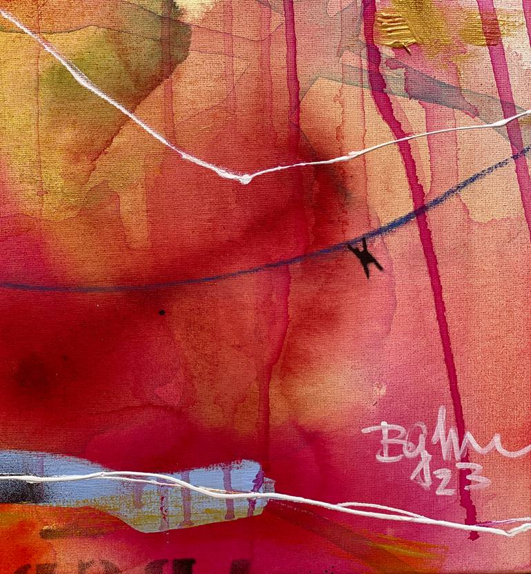 Original Abstract People Painting by Beate Garding Schubert