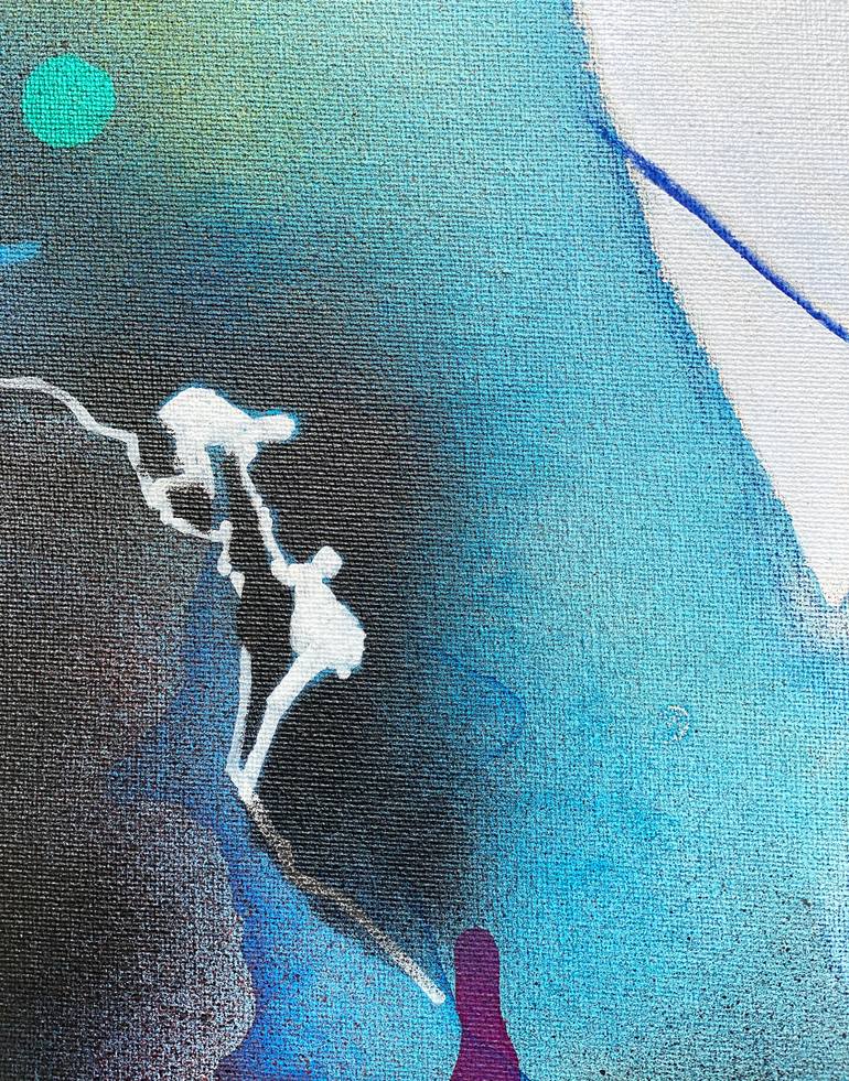 Original Abstract People Painting by Beate Garding Schubert