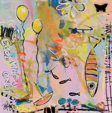 Saatchi Art Artist Beate Garding Schubert; Paintings, “Good Vibes Only No.8” #art