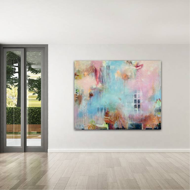Original Abstract Expressionism Abstract Painting by Beate Garding Schubert