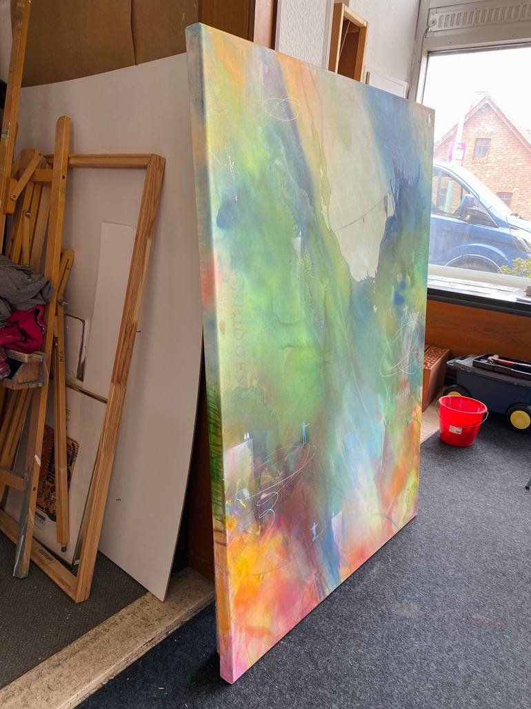 Original Street Art Abstract Painting by Beate Garding Schubert