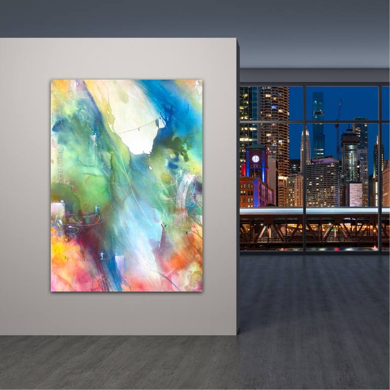 Original Street Art Abstract Painting by Beate Garding Schubert