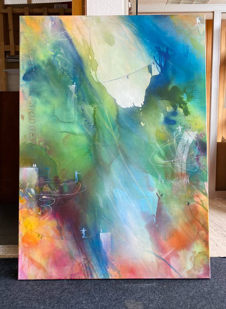 Original Street Art Abstract Painting by Beate Garding Schubert