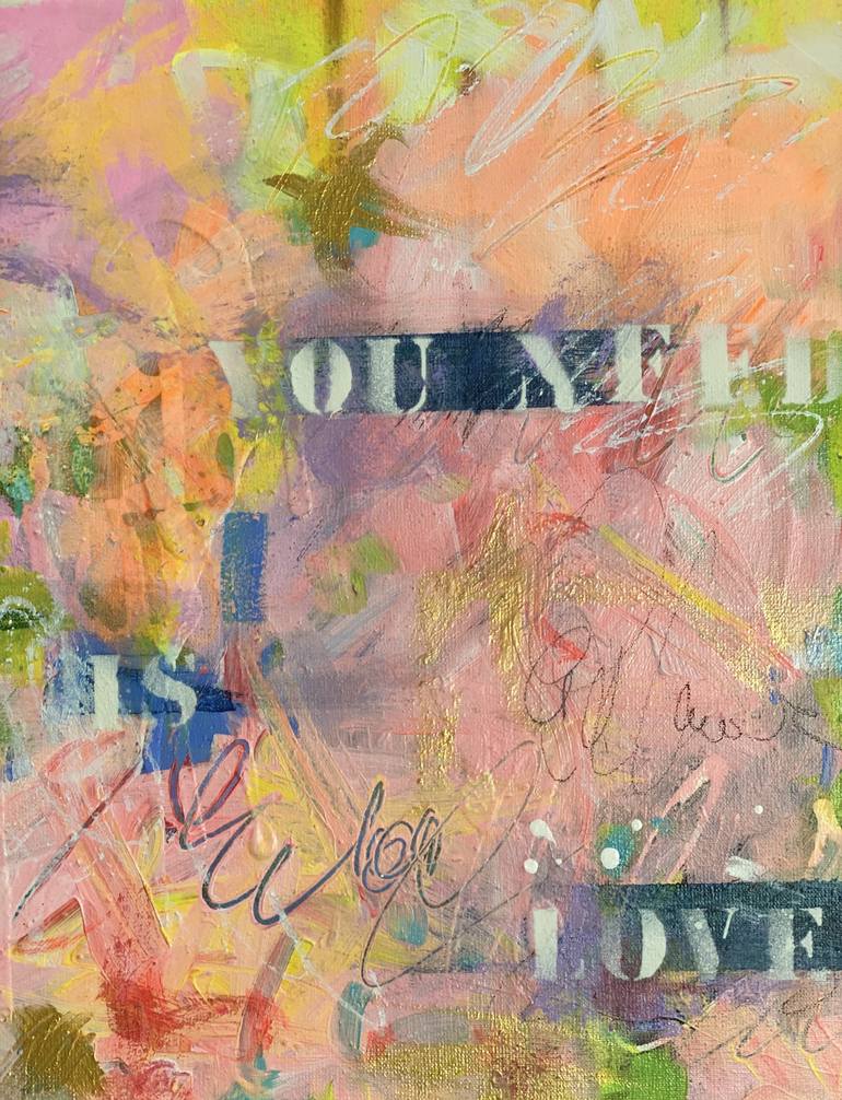 Original Abstract Love Painting by Bea Schubert