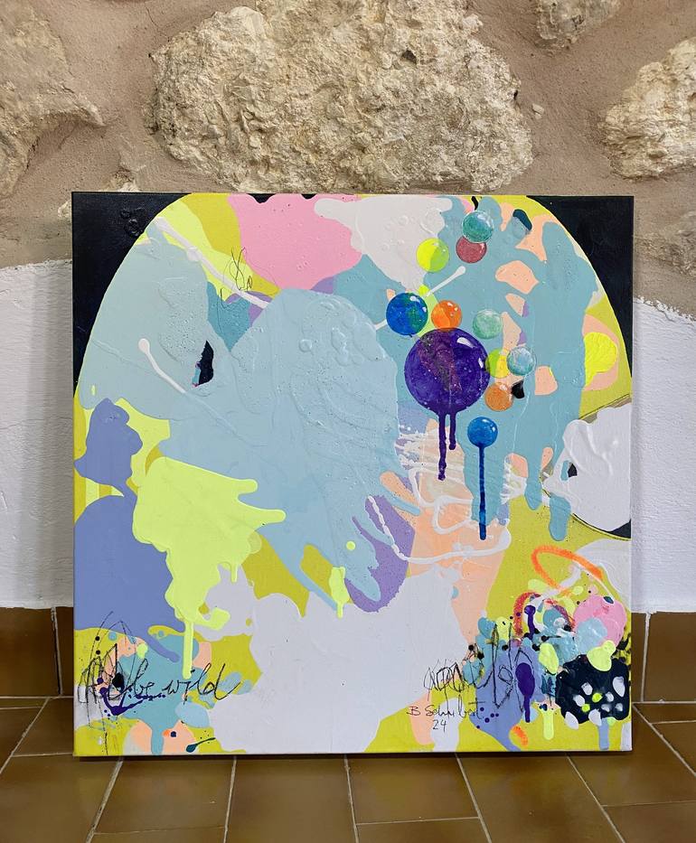 Original Pop Art Abstract Painting by Beate Garding Schubert